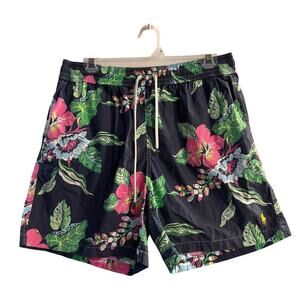 Polo Ralph Lauren Swim Trunks Mens Large Hawaiian Hula Floral Beach Surfer Large